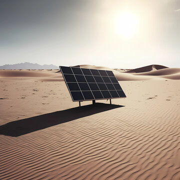 Solarpanerl in der Wüste