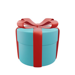 3d cylinder gift boxe icon delivery, rendering with transparent background