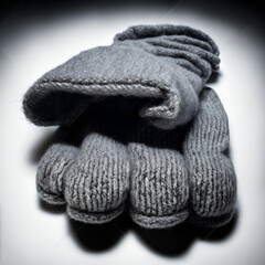 Fototapeta na wymiar Warm Woolen Handwear for Autumn Adventures generative with AI