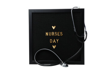 Composition for International nurse and doctor day, isolated on white background