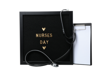 Composition for International nurse and doctor day, isolated on white background