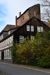 Fototapeta na wymiar City weir facility called Weberturm in Goslar, Germany