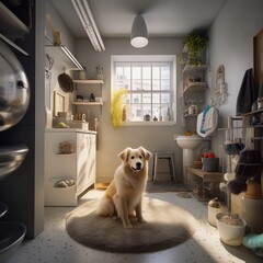 mini room for cleaning animals