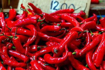 red chili peppers, closeup view
