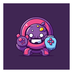 gamer mascot logo design vector with modern illustration style concept for badge, emblem and tshirt printing. gamer illustration for esport team.