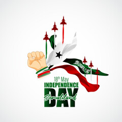 Vector illustration for Happy Independence Day Somaliland social media story feed mockup template post