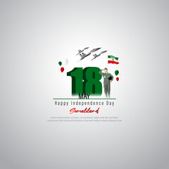 Vector illustration for Happy Independence Day Somaliland social media story feed mockup template post