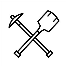 Far West Simple Vector line icon, on white background.