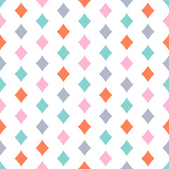 Seamless pattern with colorful rhombuses