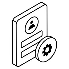 A premium download icon of profile setting 