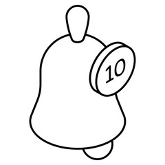 Premium download icon of notification 