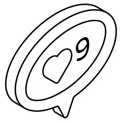 A perfect design icon of love chat