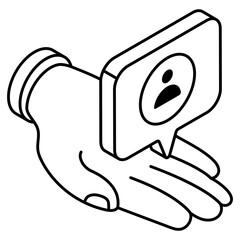 Modern design icon of user chat