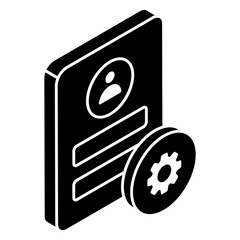 A premium download icon of profile setting 