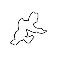 Betta Fish or decoration aquarium fish outline drawing icon, silhouette. Sign Symbol vector illustration template in trendy flat style. Editable graphic resources for many purposes.