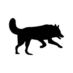 a Pet Dog silhouette. Sign Symbol Icon vector illustration template in trendy flat style. Editable graphic resources for many purposes.