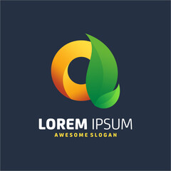 abstract logo design letter a