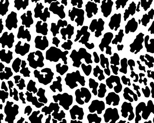 Vector black cheetah skin print pattern animal seamless for printing, cutting, stickers, web, cover, wall stickers, home decorate and more.
