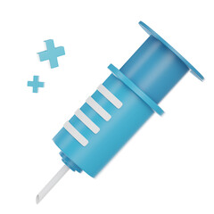 injection icon isolated on white background ,3d rendering ilusstation