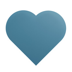 blue heart on white background