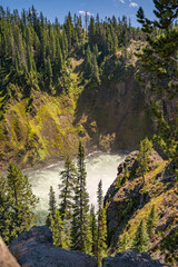 Fototapeta na wymiar Brink Of The Upper Falls, Yellowstone National Park.