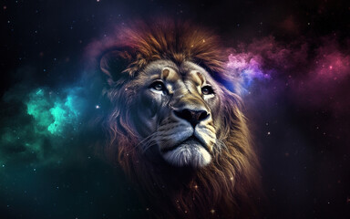 Fototapeta premium Leo astrological zodiac sign symbol animal