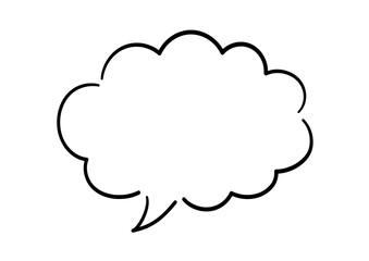 手書きのシンプルなモノクロふきだし