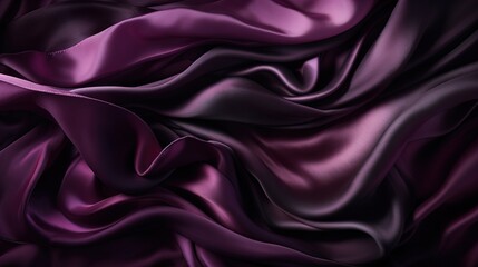 Abstract black purple magenta background. Silk satin. Plum color. Gradient. Dark elegant background with space for design