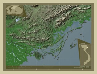 Quang Ninh, Vietnam. Wiki. Labelled points of cities