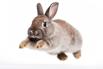 Naklejka premium rabbit on white background
