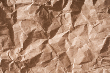 Craft background wrapping paper with crumpled texture. Background for your design.