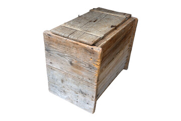isolated old wooden chest