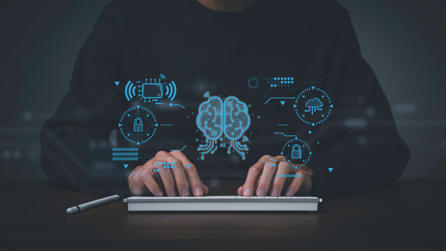 Users study AI workflow analysis concepts on new modern technologies.