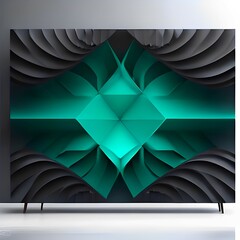 tV with abstract background
