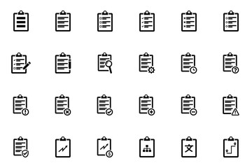 Clipboard SVG Icons Set