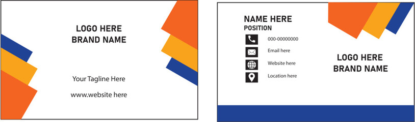 Modern business card,Geometric business card,Illustration business card,Template business card,Clean business card.