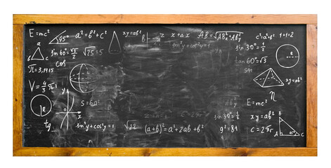  school board on which mathematical formulas and expressions are written, there are no formulas on...