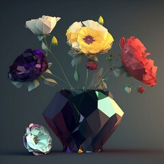 Glass Flowers with Low Poly: How to Make Them
A Guide to Low Poly Glass Flower Making (ai generated)