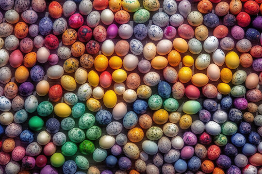 Background of Easter egg painted in different colors