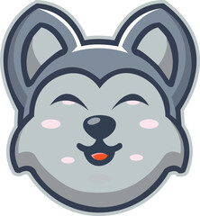 Dog mascot logo cute dog