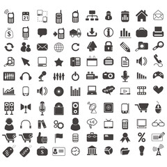 Collection of vector icons of various shapes and designs