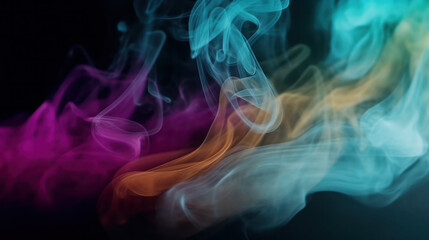 colourful smoke and fog texture background created with Generative AI