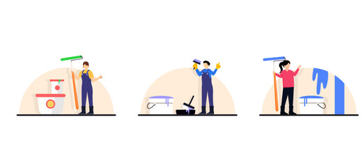 Labour Day Flat Bundle Design