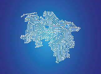 IT-Landkarte von Niedersachsen, deutsches Bundesland
