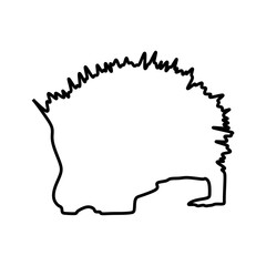 Pet Porcupine Outline, silhouette. Sign Symbol Icon vector illustration in trendy flat style. Editable graphic resources for many purposes.