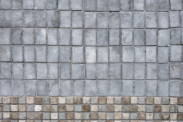 Ceramic mosaic tiles different sizes background, texture