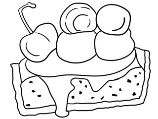 Satisfy your sweet tooth with Sweet Delights, a coloring page featuring a mouth-watering outline illustration of a delicious dessert. Let your imagination run wild as you add your own flavors.