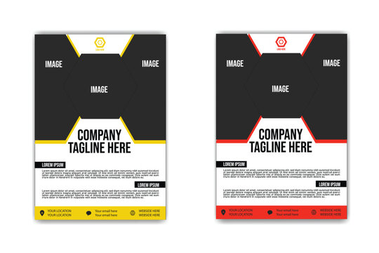 tripod brochure design template for company and business
