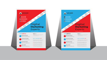 Corporate business flyer template design. Brochure creative design.
