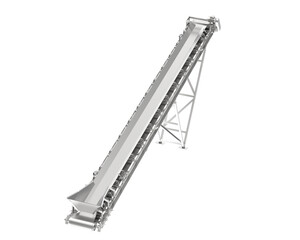 Conveyor belt isolated on transparent background. 3d rendering - illustration